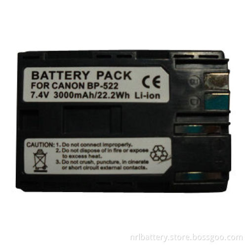 7.4V/3000mAh Camera Battery for Canon BP-522